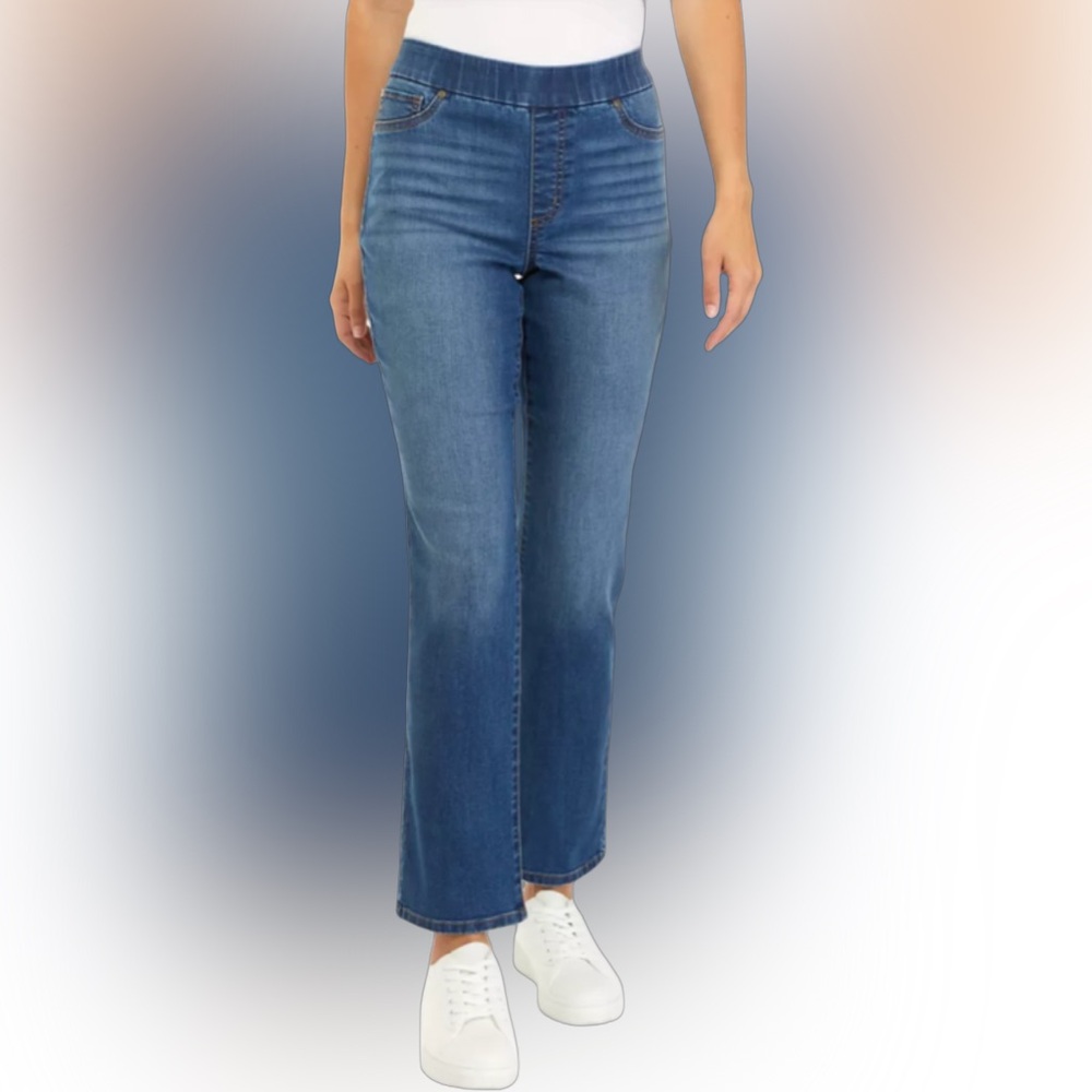 🌺Kim Rogers Pull-On Dark Blue straight Jeans🌸🌺
